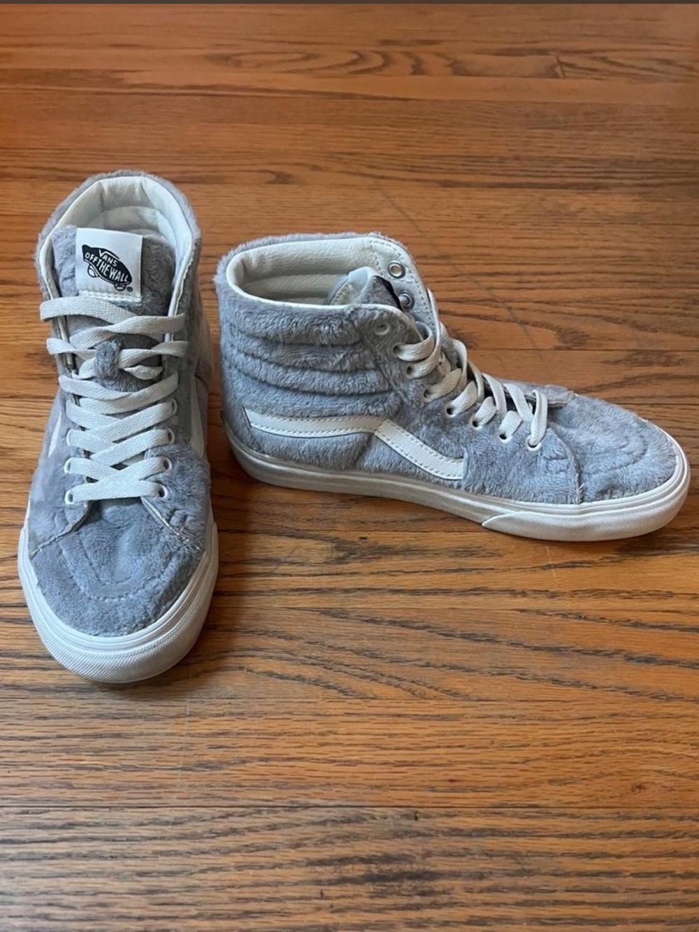 Vans Sk8-Hi Plush Light Grey High-Top Sneakers